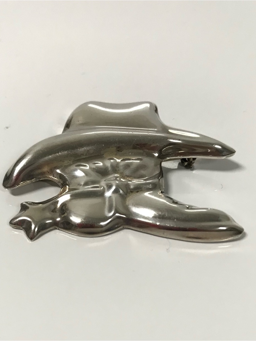 Sterling Silver (925) Cowboy Hat, Boot & Spur Pendant, Brooch - Picture 2 of 6